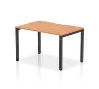 Evolve Plus 1200mm Single Starter Office Bench Desk Oak Top Black Frame