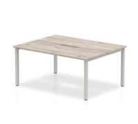 Evolve 1400 B2B 2P Desk Grey Oak Silver Frame