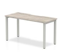 Evolve 1400 Starter Desk Grey Oak Silver Frame