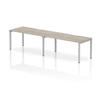 Evolve 1600 2P Desk Grey Oak Silver Frame