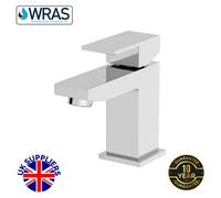 Evolve Solo Chrome Basin Mixer Square Tap With Click Clack Waste