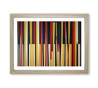Evolving Abstract Art H1022 Framed Print for Living Room Bedroom Home Office Décor, Wall Art Picture Ready to Hang, Oak A2 Frame (64 x 46 cm)