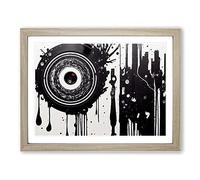Evolving Cassette Tape Art Abstract Framed Print | A3 Oak Framed Wall Art | Ready to Hang | Abstract Fantasy Picture | Living Room Bedroom Lounge Office