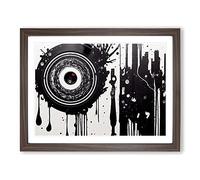 Evolving Cassette Tape Art Abstract Framed Print | A4 Walnut Framed Wall Art | Ready to Hang | Abstract Fantasy Picture | Living Room Bedroom Lounge Office