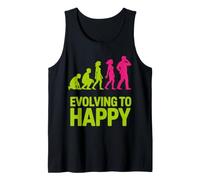 Evolving to Happy Evolution Silhouette Design Tank Top