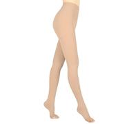 Evolyline Medical Compression Tights for Women & Men 15-20mmHg, Open Toe Compression Pantyhose Opaque Graduated Support Tights Compression Stockings for Varicose Veins Edema Flight Nursing S-4XL