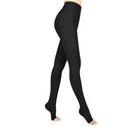 Evolyline Medical Compression Tights for Women & Men 15-20mmHg, Open Toe Compression Pantyhose Opaque Graduated Support Tights Compression Stockings for Varicose Veins Edema Flight Nursing S-4XL