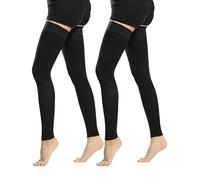 Evolyline Medical Toeless Thigh High Compression Stockings for Women & Men with Silicone Band, Firm 20-30 mmHg Compression Socks Graduated Support for Varicose Veins Edema Flight