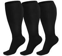 Evolyline Wide Calf Compression Socks for Women Medical, Plus Size Compression Socks Men Knee High, Flight Socks Support Socks for Women Compression Stockings for Large Calves Flying Nursing