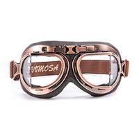 evomosa Motorbike Vintage Goggles Motorcycle Cruiser Scooter Goggle Bike Racer Cruiser Touring Goggles (Copper, Clear)