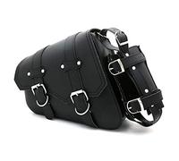 evomosa Universal Motorcycle Saddle Bags PU Leather Side Tool Bags for Motorbike Saddle Bag -Left