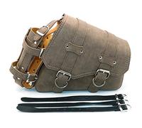 evomosa Universal Motorcycle Saddlebags PU Leather Side Tool Bags for Motorbike Saddlebag -Brown (Right Side)