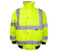 Evon Out Fit Kids Children Junior Hi Vis High Viz Visibility Safety Waterproof Bomber Jacket Yellow 7-9