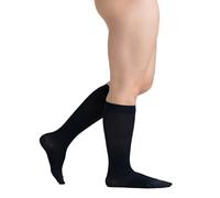 EvoNation USA Made Surgical Weight Opaque Graduated Compression Socks 30-40 mmHg Extra Firm Pressure Medical Quality Knee High Support Stockings - Best Fit Circulation Hose (Medium, Black)