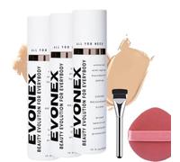 Evonex Age Defy Foundation - Universal Shade, Light Sheer Coverage Tinted Face Sunscreen, Look 30 Years Younger In 2 Minutes (3pcs, 1)