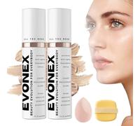 Evonex Age Defy Foundation - Universal Tint, Waterproof Light Long Lasting Make Up (2PCS, 50ML)