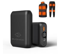 Evonicc - 7.4V 16000mAh Battery for Heated Vest with DC/USB-A/USB-C Ports, Portable Rechargeable Power Bank with LED Display, Heated Vest Battery Pack for