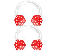 Evonix 2pc 14g Dice Flexible Bioflex Circular Barbell Horseshoe Septum Ring Bioplast Piercing 8mm Red
