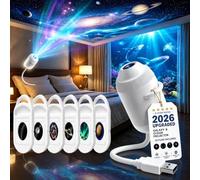 Evonix Galaxy Projector, 24-in-1 Star Projector Night Ligh for Bedroom，6 | Evonix 2-in-1 Galaxy Projector, 360° Adjustable, USB Powered, Plug and Play Projection Lamp with Multiple Sliding Films