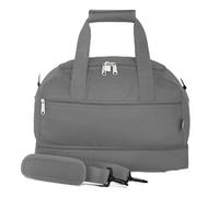 EVOOK Cabin Travel Bag 40x20x25 cm - 20L Lightweight Polyester Carry-On Luggage - Stylish & Spacious Storage Underseat Weekend & Flight Bag for Men & Women (Grey)