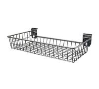 EVOPanel Shallow Basket - Fill This Useful Basket with Toys, Tools, Containers, Sports Gear & Many More | Wall Storage System | Black (W600 X D300mm X H110mm)