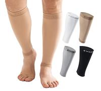 EVOPLECI 15-20mmHg 1 Pair Men and Women Wide Calf Sleeve Brace Compression Socks for Leg Support, Pain Relief, Skin, M
