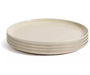 Evora 4 Piece Stoneware Dinner Plate Have A Beautiful Reactive Glaze It's What Makes Each Piece Subtly Unique - Natural