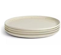 Evora 4 Piece Stoneware Side Plates Smart Enough for Bread and Butter at Dinner Parties - Natural