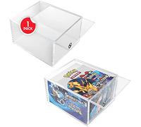 EVORETRO Acrylic Display Case Protector for Pokemon Booster Box - 1-Pack with Sliding Lid, Anti-UV Acrylic Case Protector Stackable. Keep Your Collection in Mint Condition.