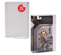 EVORETRO Action Figure Display Case for Star Wars 6-Inch Black Series - Carded Archive 50th PET Box Protector 0.40MM - Clear Plastic Protective Case - Pack of 10 - Keep Collectibles Mint