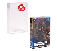 EVORETRO Action Figure Display Protective Case Box for GI Joe 6 inches Classified Series and Marvel Legends 6 inches Infinity Saga - 10-Pack - Stackable 0.40MM Thick, Clear PET Plastic Protector