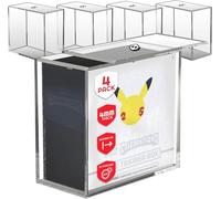 EVORETRO Clear Acrylic Display Case for Pokemon Elite Trainer Box - 4 Pack - 4.0mm Thick UV-Resistant Pokemon ETB Protective Case with Sliding Lid