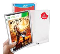 EVORETRO Clear Acrylic DVD Case Protector for Sony PlayStation, Wii, GameCube, PS2, Xbox Games, 4mm Thick, Pack of 2