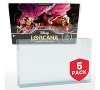 EVORETRO Display Case Protector for Lorcana Booster Pack Display Box Such as Floodborn, Shimmering Skies, Inklands, Ursula's Return & More, Game Box Not Included, 5-Pack - Plastic PET Protective Case