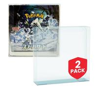 EVORETRO Display Case Storage Protector for Pokemon Japanese Booster Box - 2-Pack 0.5 mm Thick Plastic Display Case for Collectible Gaming Card Storage and Organization. Elevate Your Collection