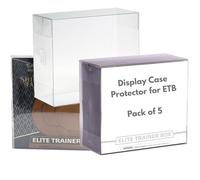 EVORETRO Plastic Display Case for Pokemon ETB - 5-Pack - Pokemon ETB Case Protectors for Elite Trainer Boxes Like Paldean Fates, 0.50mm Archival Grade Clear Plastic, Soft Crease, Easy to Assemble