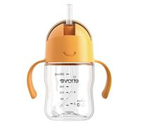 Evorie Tritan Weighted Straw Cup Baby Training Cup, Spill Proof, 7 Oz, 6M+ | BPA & BPS-Free, First learning cup, Drinking from any angle, Dishwasher safe, Easy to clean, Durable sippy cup