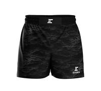 EVORIS MMA Shorts - All Purpose Training Shorts for Grappling, Jiu Jitsu, BJJ, Running, Swimming, for Men or Women, Night Wave Design, Size M, Black