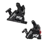 EVOSID Road Bike Gravel Hydraulic Disc Brake Clamp 160mm Rotors, Flat Mount brake CNC Line Pulling Front Rear Bicycle Oil Pressure Calipers