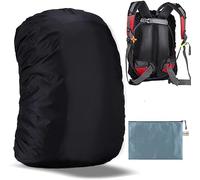 Evotopf Waterproof Backpack Rain Cover with Adjustable Anti Slip Buckle Strap & Sliver Coating Reinforced Inner Layer for Camping, Hiking, Traveling, Hunting, Biking and More, 50-60L(Black)