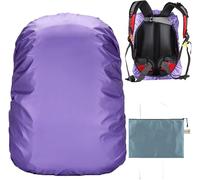 Evotopf Waterproof Backpack Rain Cover with Adjustable Anti Slip Buckle Strap & Sliver Coating Reinforced Inner Layer for Camping, Hiking, Traveling, Hunting, Biking and More, 15-25L(Purple)