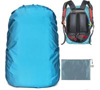 Evotopf Waterproof Backpack Rain Cover with Adjustable Anti Slip Buckle Strap & Sliver Coating Reinforced Inner Layer for Camping, Hiking, Traveling, Hunting, Biking and More, 30-40L(Azure)