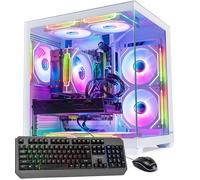 Evounic Gaming PC Computer Desktop - Ryzen 5 5500 up to 4.2GHz, GeForce GTX 1080 Ti 11GB GDDR5X, 16GB RAM, 1TB NVMe SSD, WiFi 6 & BT 5.4, Windows 11, 8× ARGB Fans, 650W PSU