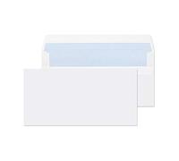Evour DL Envelopes Self Seal (110x220mm) - Premium White Office Envelopes Non-Window - Secure Mailing Wallets for Business, A4 Folded Letters & Invoices - Printer Compatible - Pack of 100