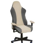 EVPCPWTYZY Striped Color Matching E Sports Chair Cover Elastic Universal Dustproof Internet Cafe Game Competition(Gray and rice,1pc)