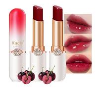 evpct 2 Pcs Magic Color Changing Lipstick Cherry Red Black Lip Balm Shimmer PH Lazy Lipstick Set