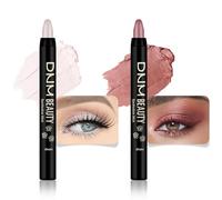 evpct 2Pcs Cream Eye Shadow Brightener Sticks Set for Eyes, Caramel Matte Pencil Eye shadow Applicator Stick Pen Palette Makeup Waterproof sombras en crema para ojos 18 + 27