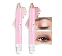 evpct 2Pcs Cream Eye Shadow under Eye Brightener Sticks Set for Eyes Waterproof, Champagne & Rose Shimmer Cream Eyeshadow Applicator Stick Long Lasting Pigmented Eye Makeup sombras en crema para ojos