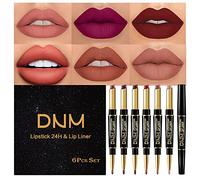 evpct 3Pcs Chestnut Lip Liner and Lipstick Set Kit for Women DNM Matte Fall Lipstick Shades Set Lip Stain Long Lasting Lipstick Waterproof Lip Liners (6Pcs Set-A01, pack of 6)