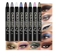 evpct 8Pcs Cream Eyeshadow Stick Set for Women, Black White Lavender Purple Matte Blue Chocolate Emrald Green Grey Shimmer, Silky Matte Shimmer Eyeshadow Applicator Sticks Eye Makeup sombras para ojos